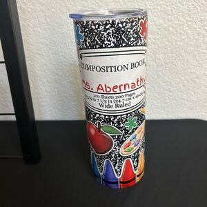 Colorful Composition Book Design Tumbler